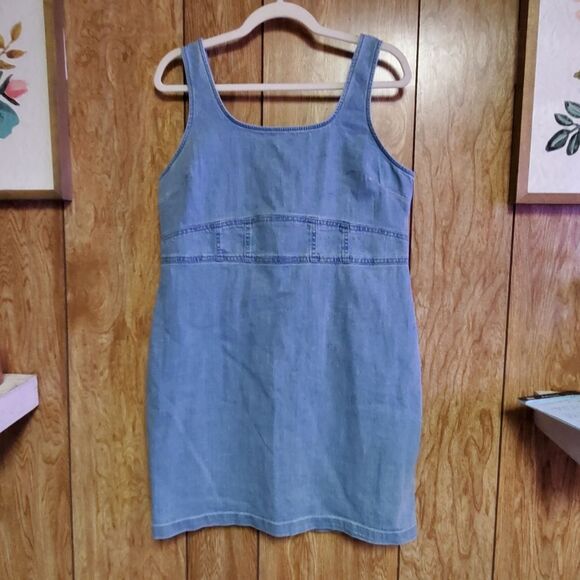 No Boundaries 90s Look Denim Mini Dress Size XL Juniors - Picture 1 of 6